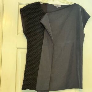 Sachin‎ + Babi Slate Gray Textured Blouse